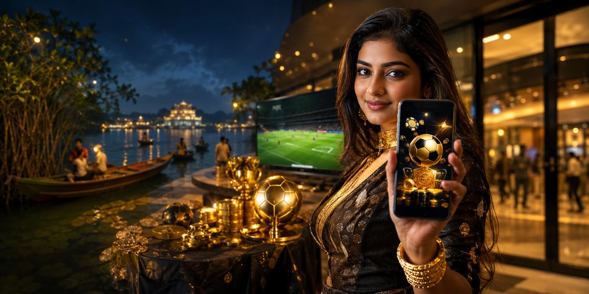 A Bangladeshi model processing a transaction on a casino app set against a Sundarbans backdrop